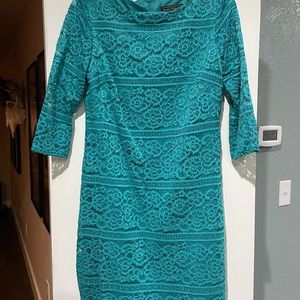 Size 12 lace turquoise dress